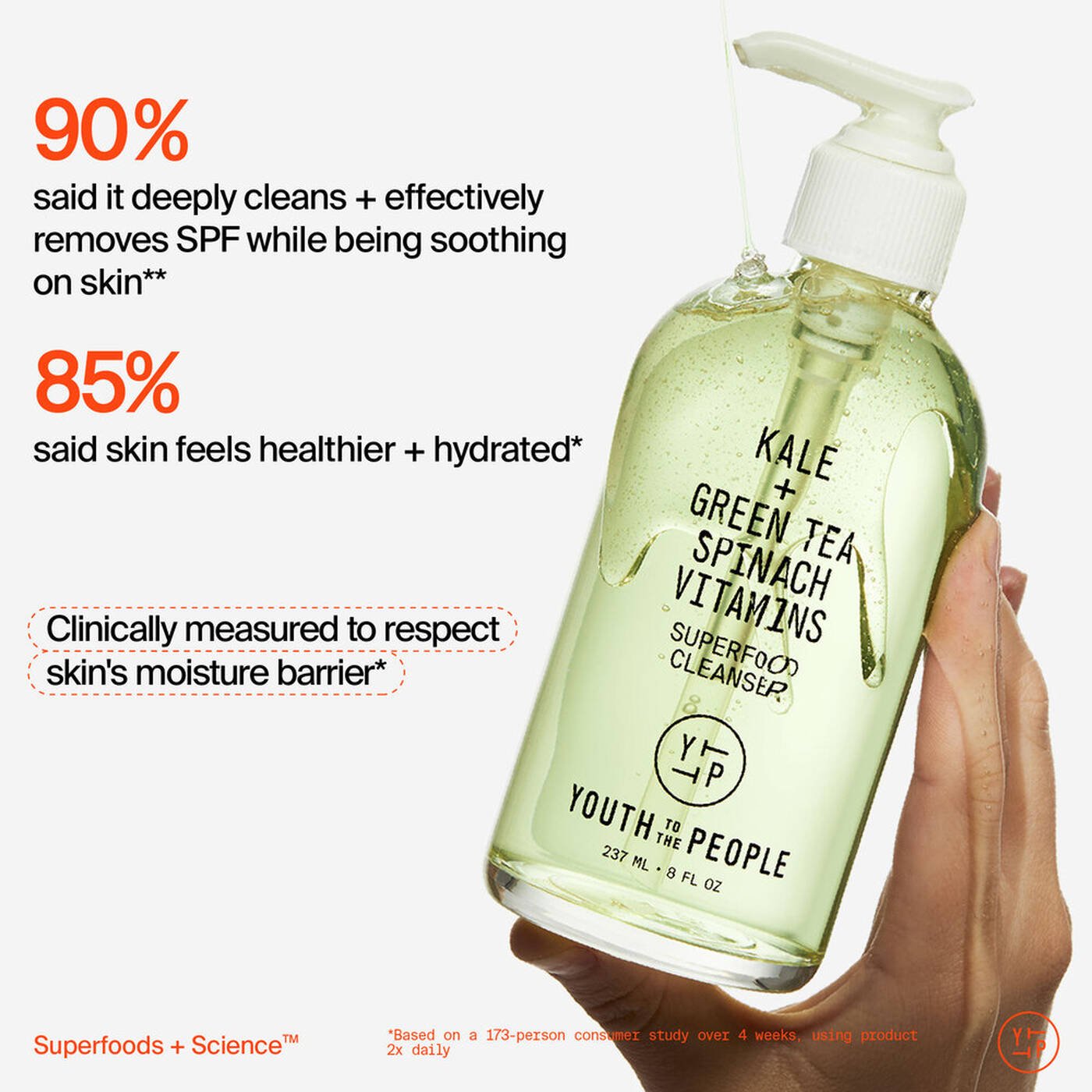 Youth to the people kale+Green tea spinach vitamins 
Superfood Cleanser