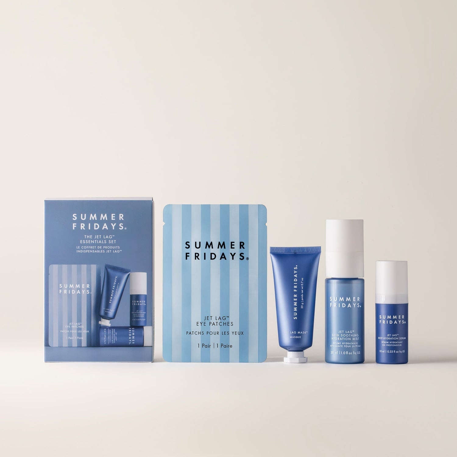 Summer Friday Jet Lag™ Essentials Set Mirrors Beauty