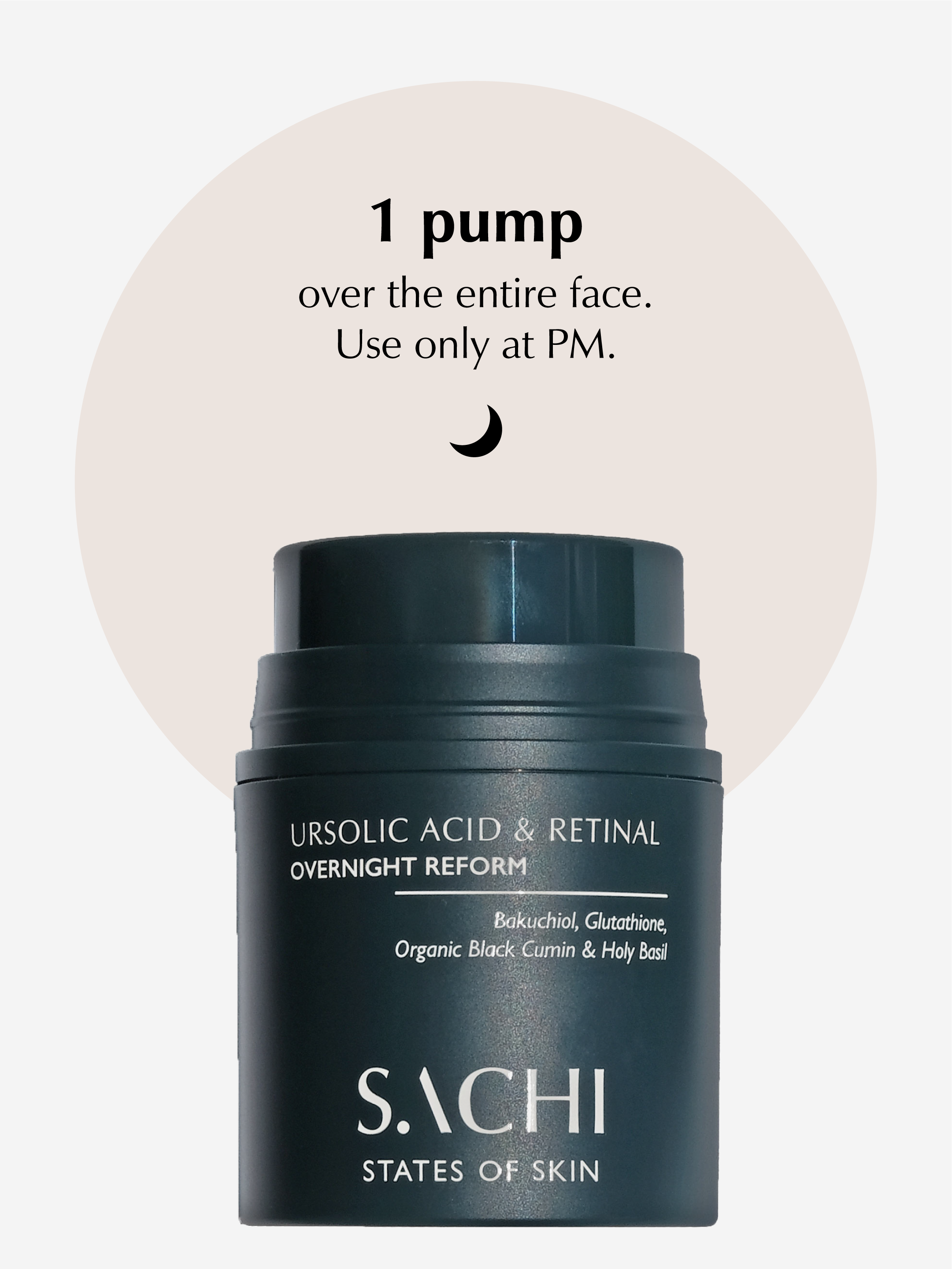 SACHI STATES OF SKIN Ursolic Acid & Retinal Overnight Reform