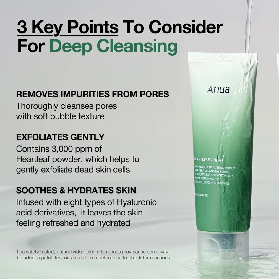 Anua Heartleaf Quercetinol Pore Deep Cleansing Foam
