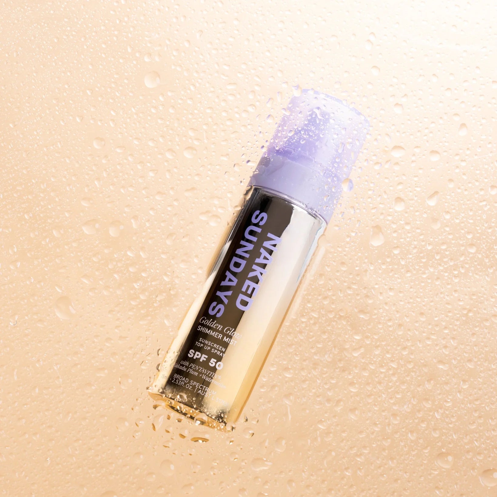 Naked Sunday Golden Glow Shimmer Mist Sunscreen Top Up Spray SPF50