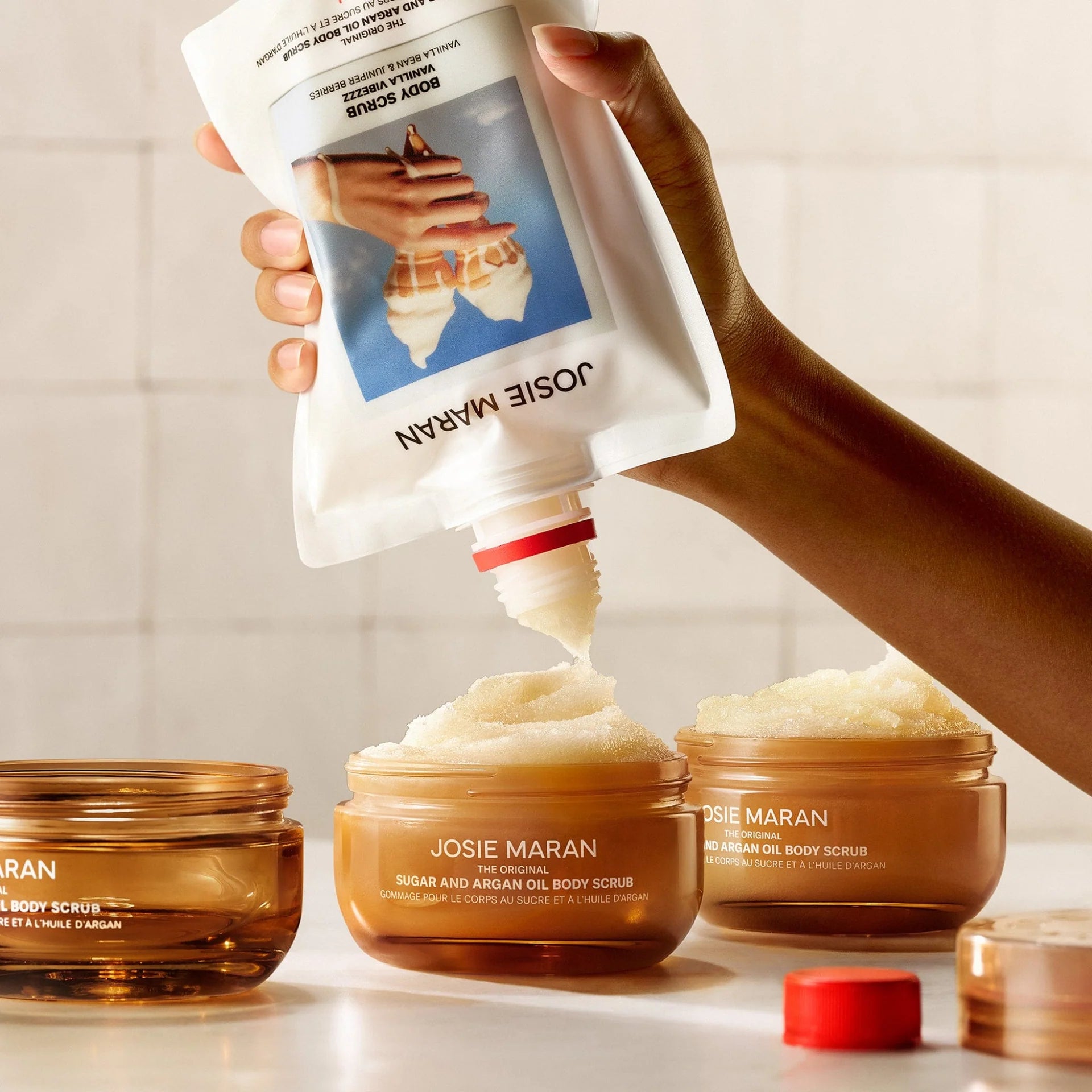 JOSIE MARAN Sugar and Argan Oil Body Scrub Refill Vanilla Vibezzz