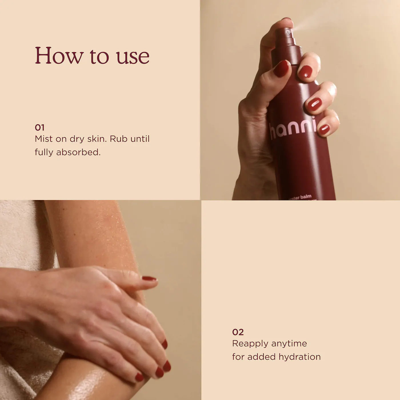 HANNI Water Balm Hydrating Body Mist